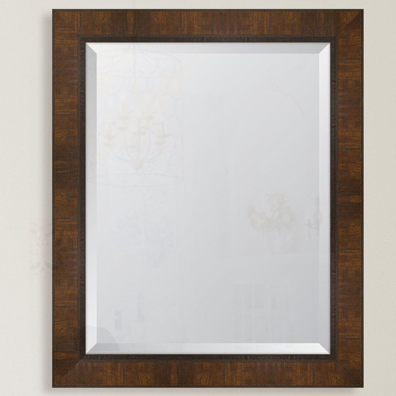 Gullion Wall Mirror, 34" H x 28" W, Walnut