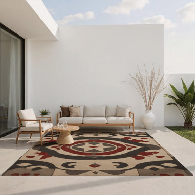 Tapis d'intérieur et d'extérieur fleur