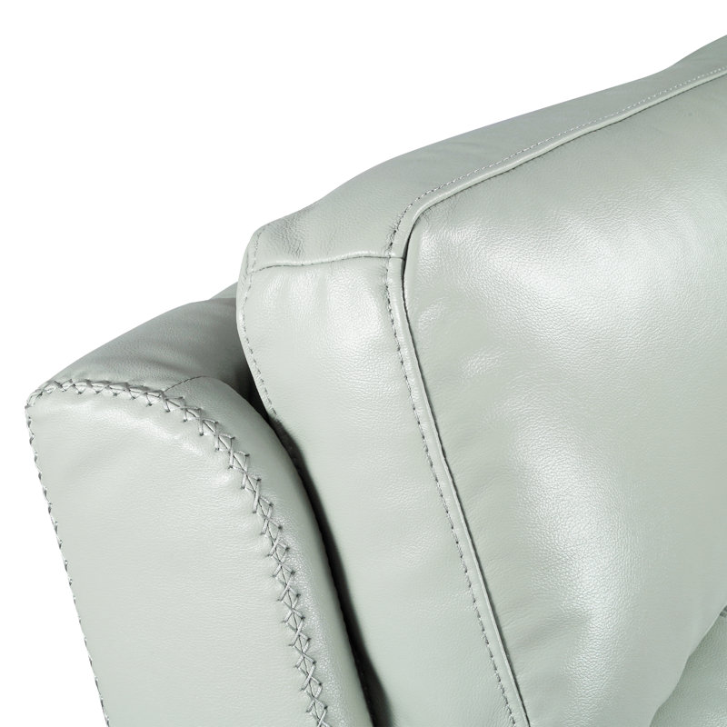 Ruddie Dual-Motor Recliner Sofa 82" Genuine Leather Power Zero Gravity Reclining Couch with USB&USB-C Port