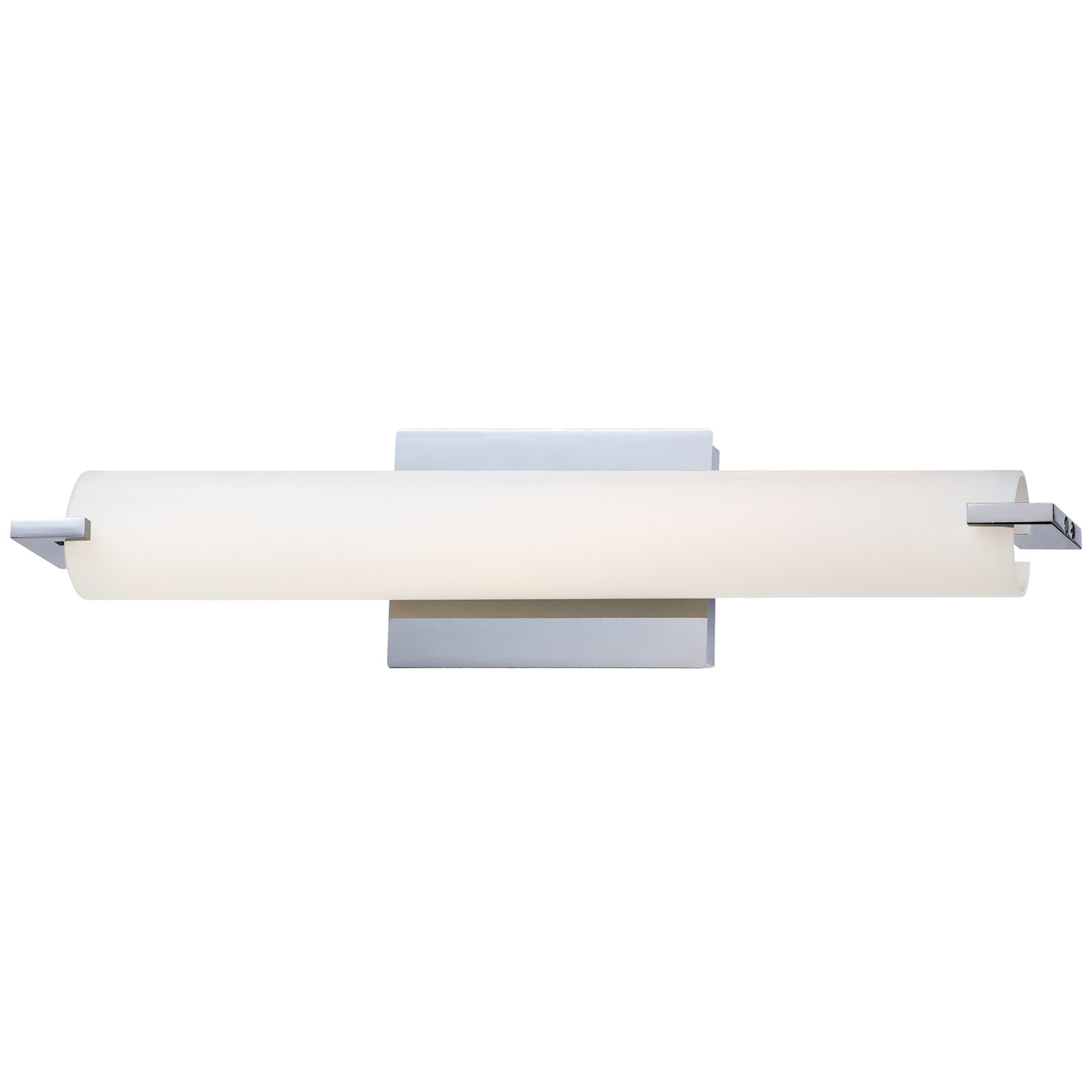Bradson Single Light Glass Dimmable Flush Mounted Sconce, Chrome, LED