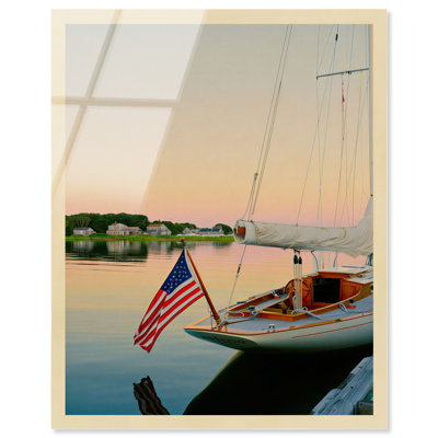 «Sailing Into Solitude I», reproduction d'art acrylique sur toile par Notoriart, prête à être suspendue, H 24 po x l 20 po