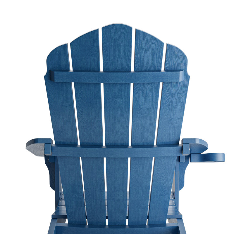 Oversized Adirondack 3 Piece Seating Group, Navy Blue