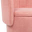 Fauteuil pivotant à 360 degrés avec espace de rangement, convenant à la chambre à coucher et au salon (rose)
