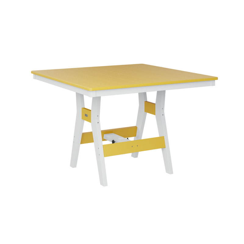 Table de bar berlinoise berlinoise, Jaune soleil levant, H 38,37 po x l 44 po x P 44 po