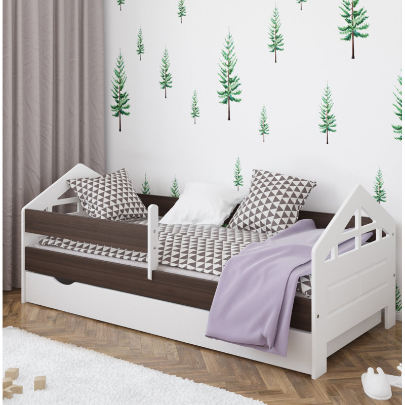 Vezina Cabin Bed with Storage Included, 80 x 180 cm, Nut