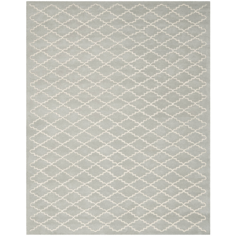Carolene Hand Tufted Wool Geometric Rug, Rectangle 9' x 12'