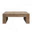 Table basse rustique en bois, table rectangulaire de style campagnard moderne de 49 po pour le salon