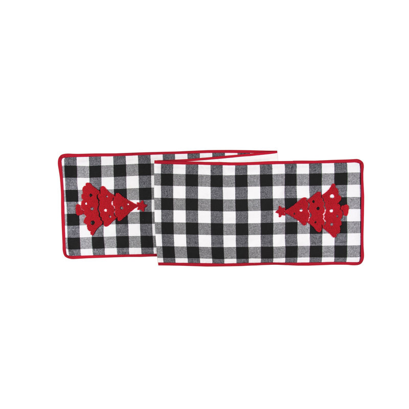 Riviera Checkered 100% Cotton Christmas Table Runner