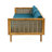 Daybed For 3 - Wood, Cushions Water- Slat Panels 65.64X31.77X24.13 Wood Seater With Slatted Seat And Design 67.5"W X 32"D 24.13"H-1093826774