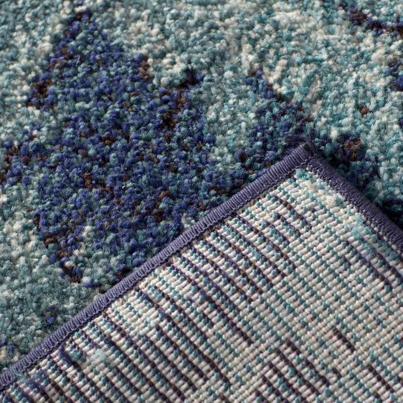 Colfin Washable Floral Indoor Rug, Rectangle 9' x 12'2"