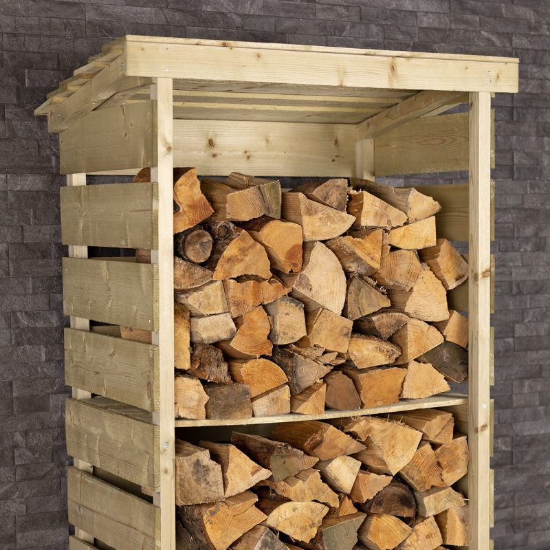 76 W x 53.2 D Wood Log Store