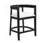 Upholstered Counter Stool with Solid Wood Frame-134198131-134198130