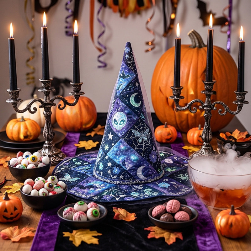 Décorations d'Halloween : Chapeau de sorcière, Bleu très foncé