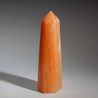 Genuine Polished Orange Selenite Point From Morocco (1.9 Lbs)
