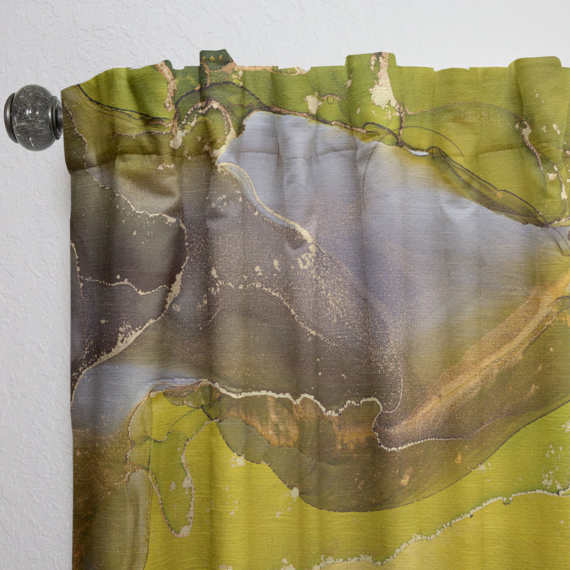 Panneau de rideau simple semi-diaphane avec passe-tringle Linen, L 52 po x L 95 po