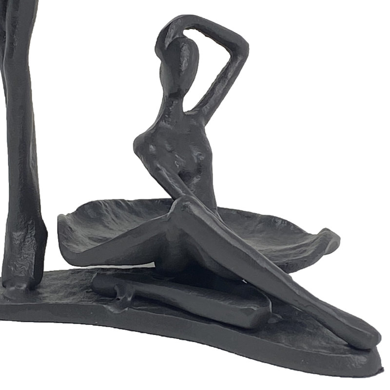 Christina BALLET PAIR Iron Figurine 21cm, Mocha