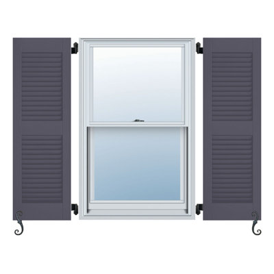 Atlantic Architectural Center Mullion, Louver Colonial Shutter Pair
