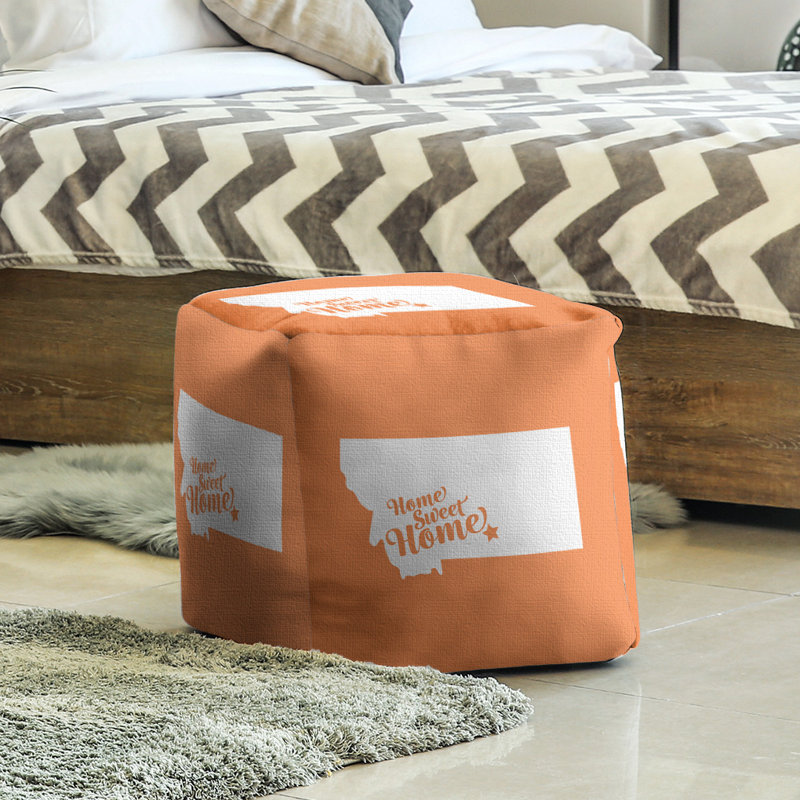 Repose-pieds cube bills, Orange