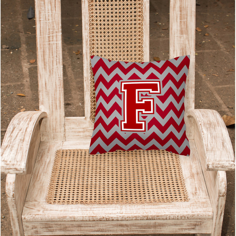 Housse et insert de coussin extérieur d'extérieur, Rouge / argenté, F