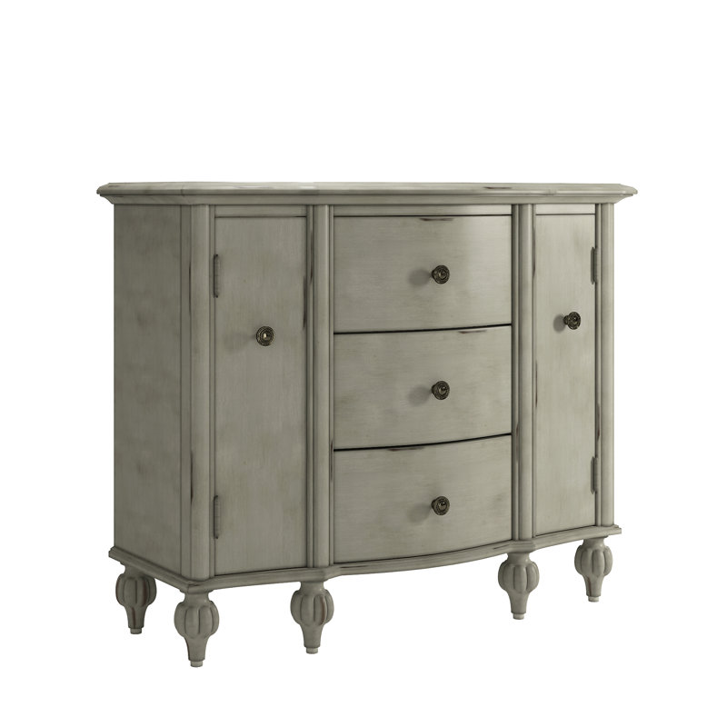 Orme 40'' W 3 - Drawer Dresser, Antique Dove