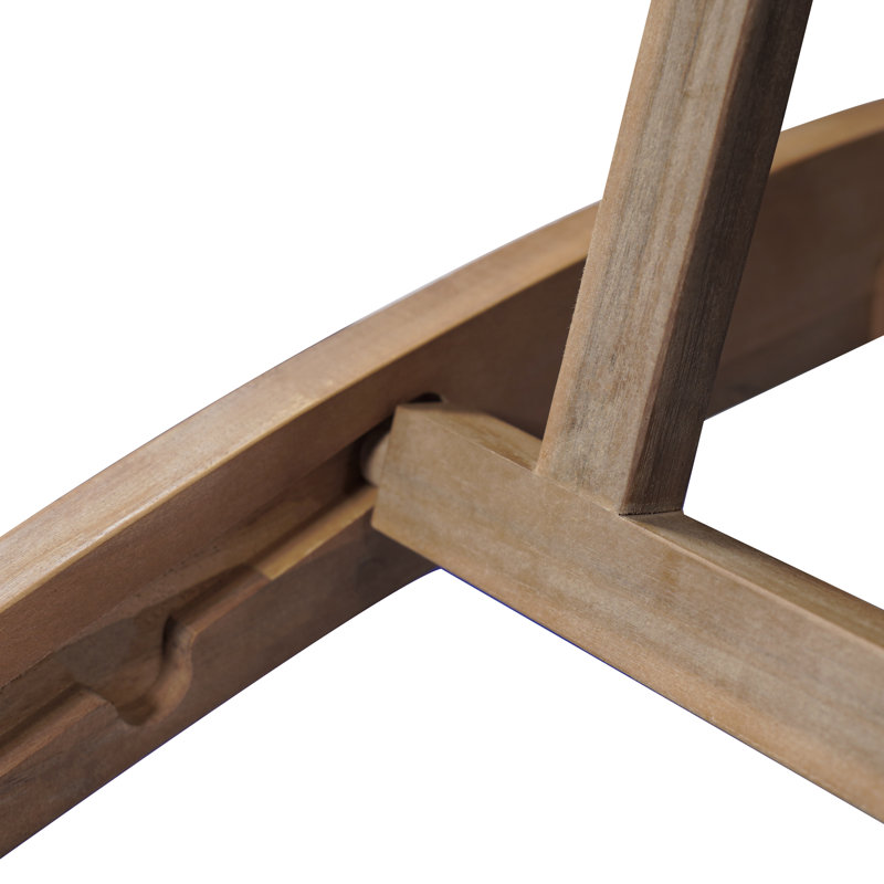 Chaise longue en rotin PE Hayes avec structure en bois d'acacia