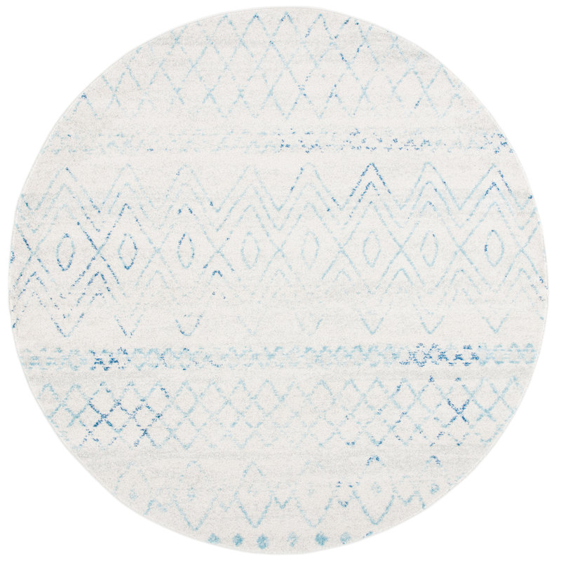 Seeger 700 Performance Geometric Rug, Round 6'7"