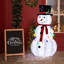 Décorations de Noël de bonhomme de neige illuminées de 4 pi, bonhomme de neige Pull Up avec 100 lumières à DEL blanches, guirlande lumineuse multicolore et piquets pour Noël