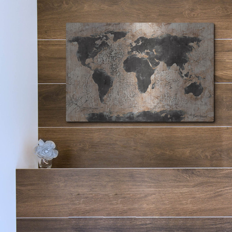 «Old World Map» par Britt Hallowell, H 12 po x l 16 po