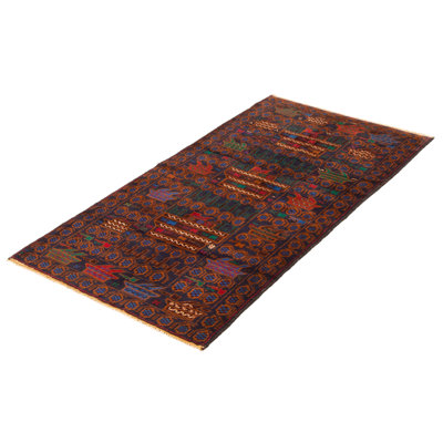 Tapis bleu marine foncé Rare War 3 pi 7 po x 7 pi 6 po