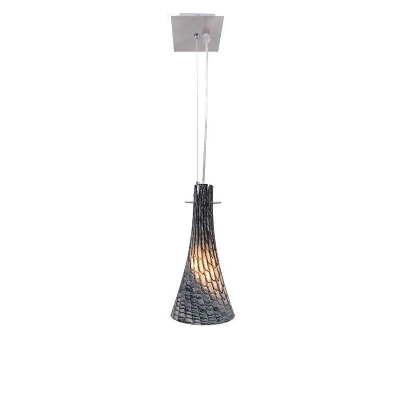 Eddahbi 1 - Light Cone Pendant, 40cm H x 20cm W x 20cm D, Black