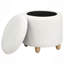 Repose-pieds rond avec rangement en peau de mouton-614715019