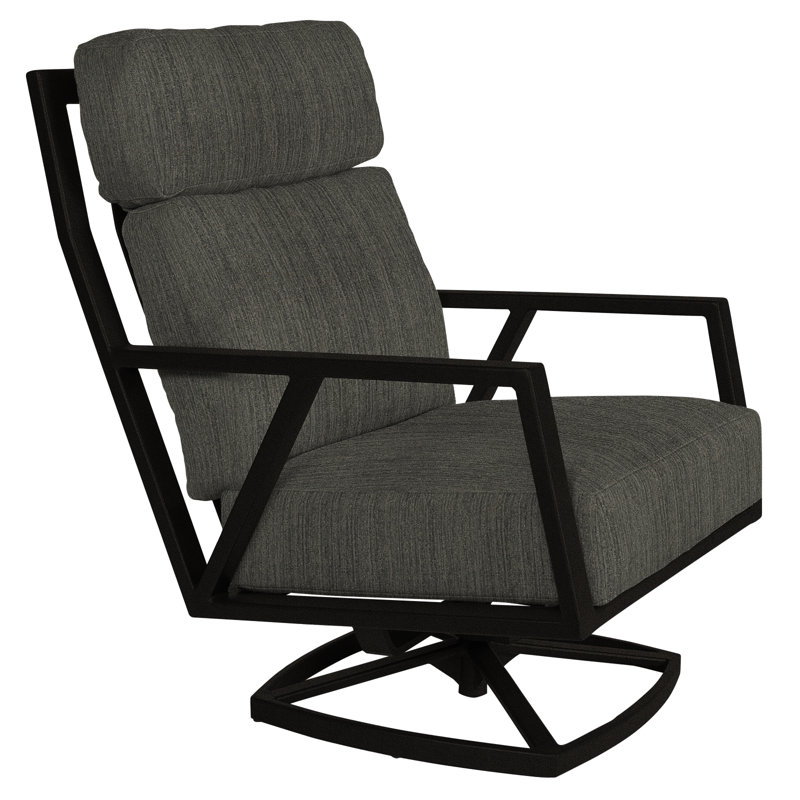 Aris Outdoor Rocker Chair, Adena Shale, Carbon Black
