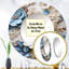 Blanc et bleu cornouiller fleurissant tranquillité - grand miroir cornouiller, miroir mural décoratif rond traditionnel, impression d'art en métal-99623769