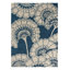 Hand Tufted Wool Floral Area Rug in Midnight/Beige