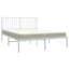 Metal Bed Frame with Headboard White-275720542
