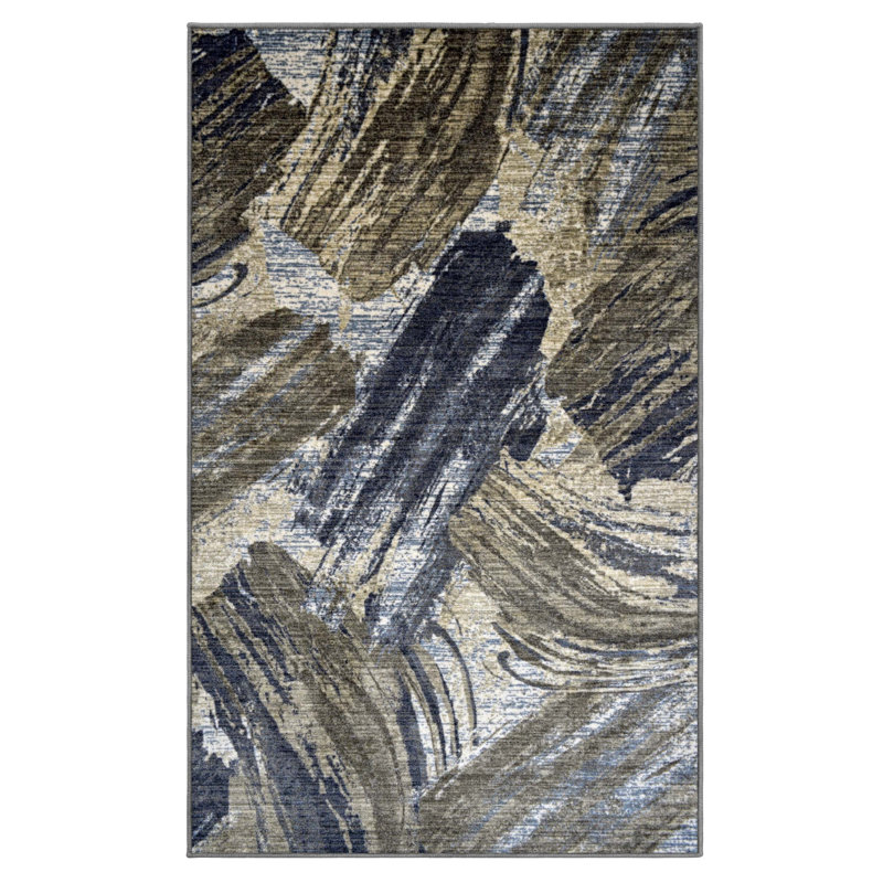 Tapis d'intérieur 100% nylon Brannon, Rectangle 7 pi x 9 pi
