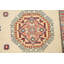 Tapis ivoire noué à la main de conception unique 6 pi 0 po x 9 pi 0 po