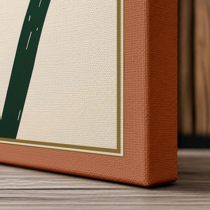 Daffodil Study Botanical - Wrapped Canvas, 18x12 - 45.7 x 30.5 cm, Terracotta Border