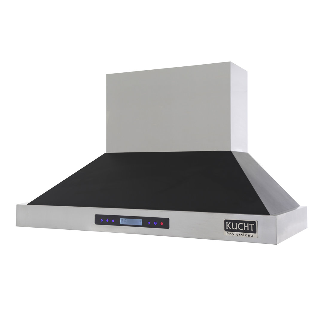 Kucht 48" Stainless Steel 1200 CFM Ducted (Vented) Wall Range Hood with Baffle Filter Kucht 