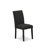 3 Piece Dining Room Table Set Contains a Round Dining Table with Pedestal and 2 Black Color Linen Fabric Upholstered Chairs, Inch, Wire brushed Black-506038088-506038092-506038094