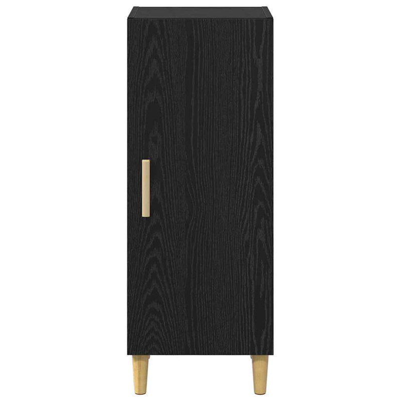 Sideboard Engineered Wood Side Cabinet Home Organiser, Black Oak