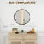 Miroir de salle de bain 24 po pour mur, miroir rond pour salon et chambre à coucher