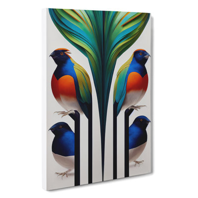 Four Birds - Wrapped Canvas Print
