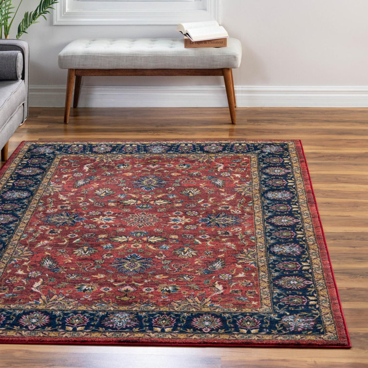 Tapis oriental noir / rouge Abisha