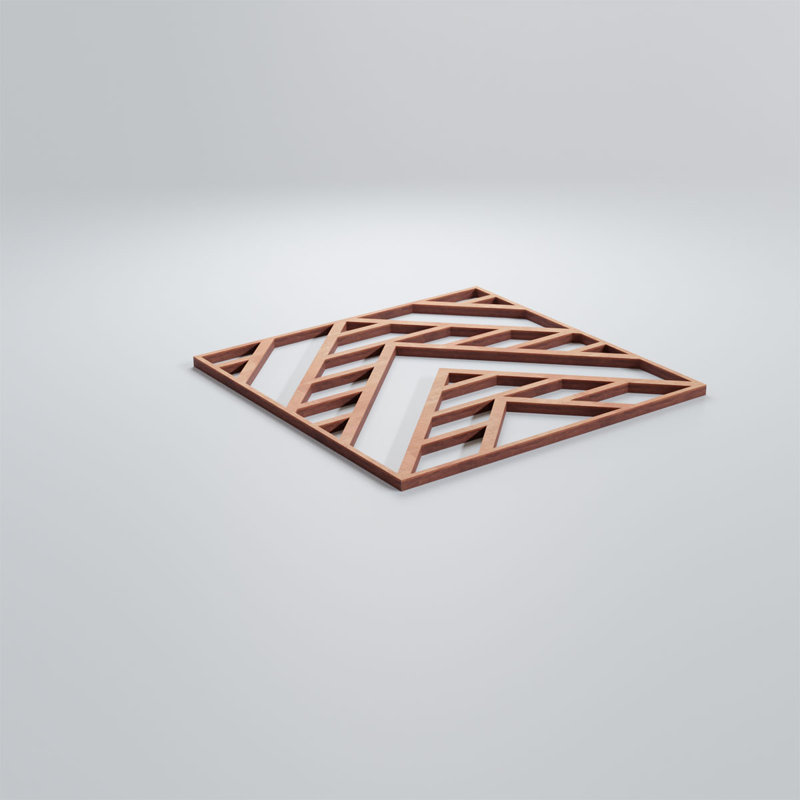 Panneaux muraux décoratifs en bois Gilcrest, Cerise, H 23 3/8 po x l 23 3/8 po x P 1/4 po