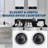 2-Tier Washer Dryer Countertop with 2 Drawers, Wood Laundry Countertop with 2.75" H Edge Rails, Waterproof Washer Dryer Cover with Anti-Slip Pads for Laundry Room Organization and Storage-116174336