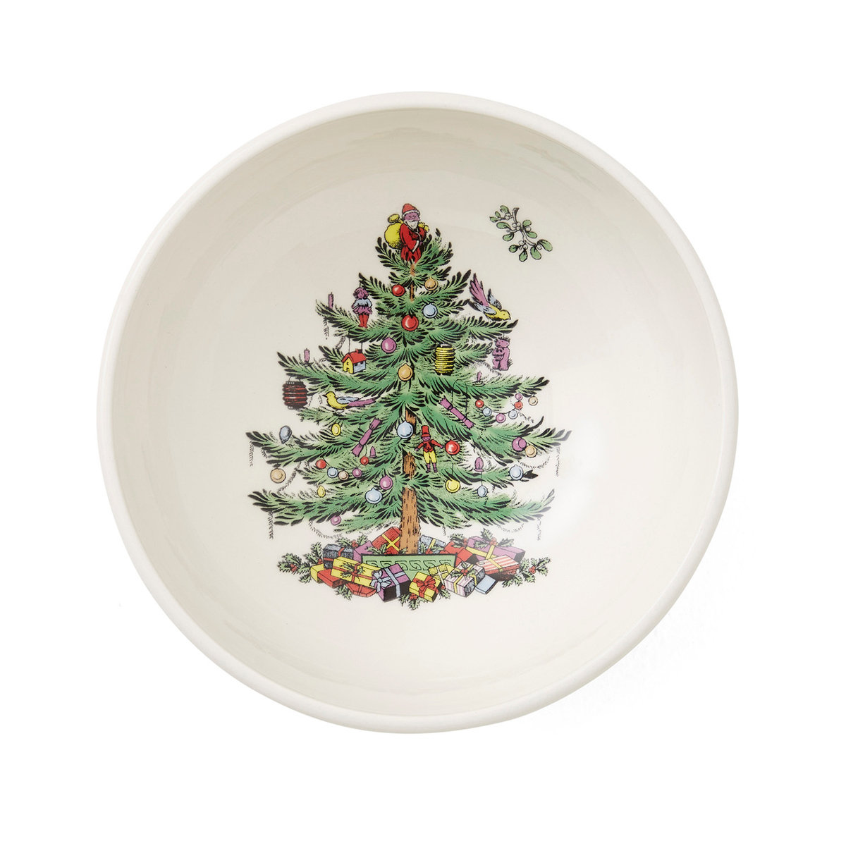 Christmas Wreath Earthenware Dessert Bowl