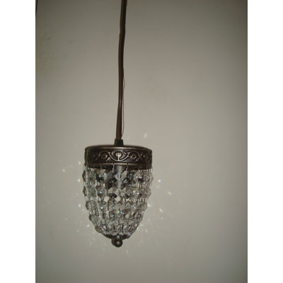 Luminaire suspendu en cristal 1 lumière Traditional