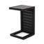 Table d'appoint d'extérieur noir mat fabriquée en aluminium avec style