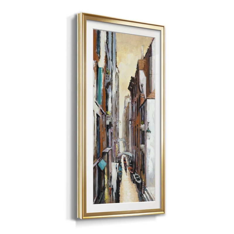 Canal View II - impression, H 22,5 po x l 42,5 po x P 1,5 po, Or